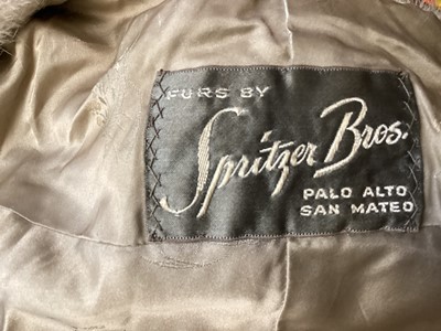 Lot 2086 - Harrods musquash fur coat and a fox fur wrap and silver mink wrap by Spritzer Bros  San Mateo