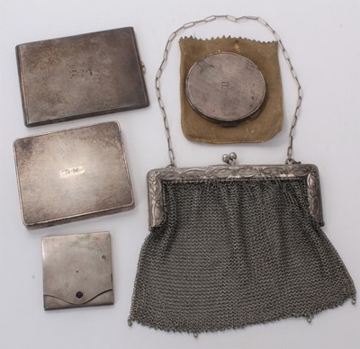 Lot 445 - Collection of Continental silver and white metal