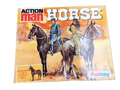 Lot 192 - Palitoy Action Man Cavalry Charger No.34452 & Transport Command Armoured Jeep No.34753.