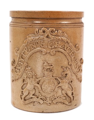 Lot 232 - 19th century salt glazed stoneware drug jar