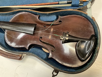 Lot 2234 - Scottish violin, circa 1813, by Daniel Stirrat of Edinburgh,  cased with two bows