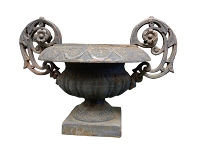 Lot 344 - French cast iron urn