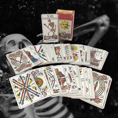 Lot 6 - I predict you will buy this lot - Set of 1970s 1JJ Swiss Tarot Cards by A G Muller