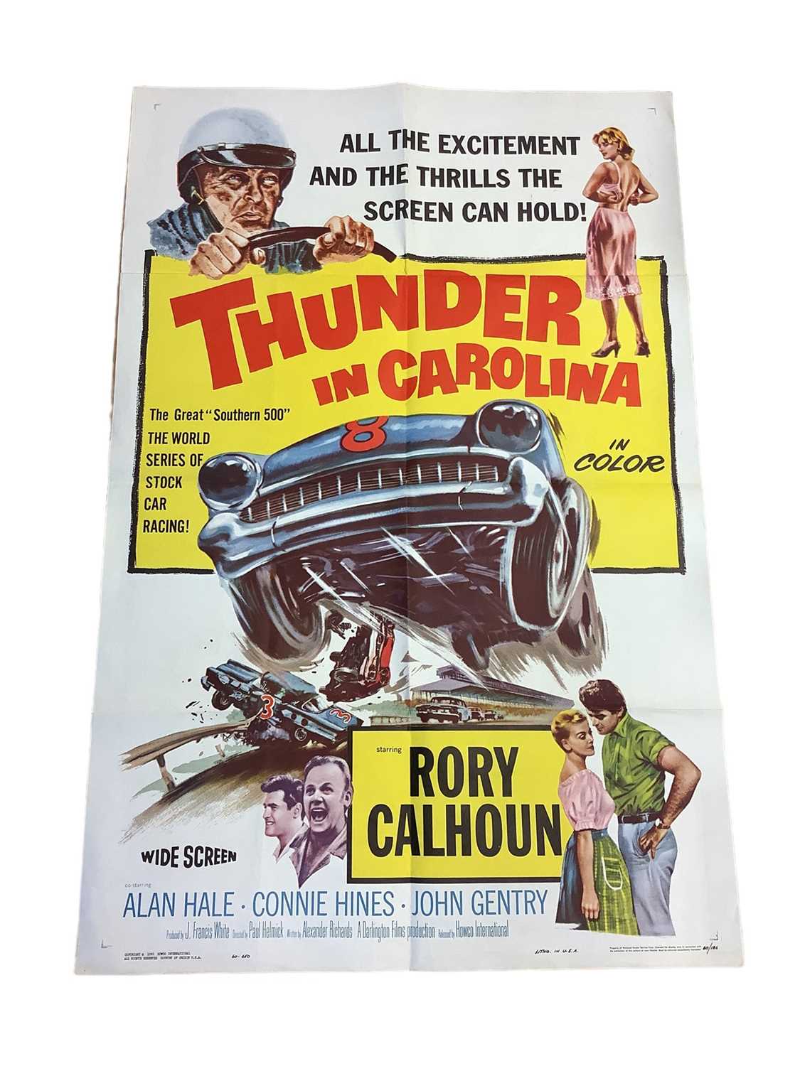 Lot 1443 - 1960 Film Poster- Thunder in Carolina together with other campaign books for films, including Teenage Monster, The Brain from the Planet ARous