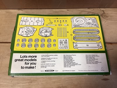 Lot 232 - Dinky Military including Armoured Command Car No.602 (x2), Scorpion Tank Kit No.1038, boxed & loose Leopard Tank, SEPECAT Jaguar, MRCA & Phantom II F-4K aircraft (7)
