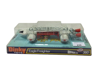 Lot 239 - Dinky Space 1999 Eagle Freighter No.360, in blister pack and base (1)