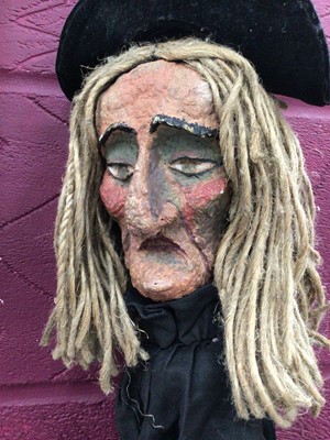 Lot 3 - A papier-mâché witch puppet