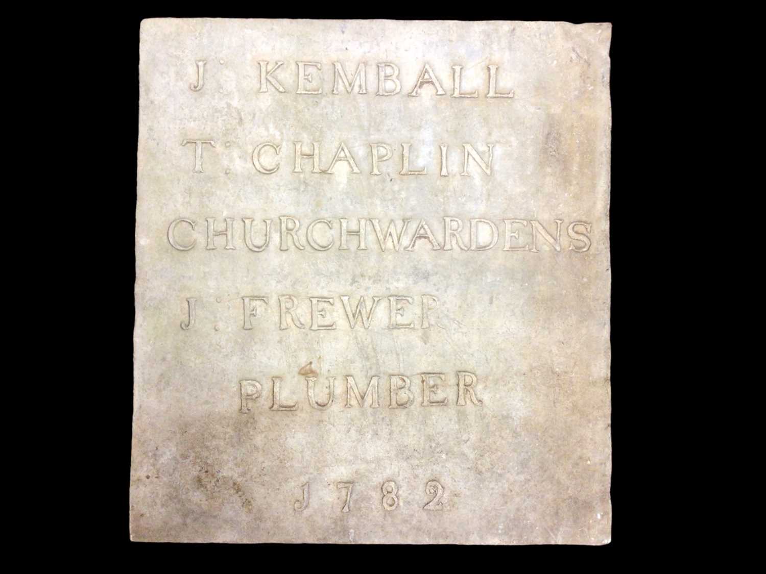 Lot 10 - The second of two rare 18th century lead church roof plaques