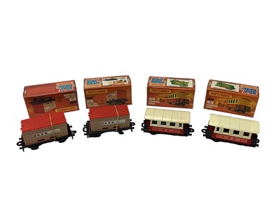 Lot 268 - Matchbox 1-75 series model all boxed including No. 24 Diesel shunter No. 47 Pannier locomotive, No. 43 steam locomotive, No. 44 passenger coach (x2), No. 32 field gun (x5), No. 25 Fiat car/containe...