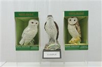 Lot 2237 - Four Royal Doulton owls in boxes and five...