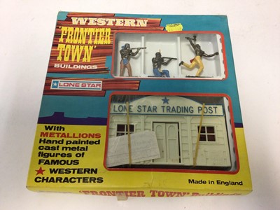 Lot 285 - Lone Star Western Frontier Town Buildings & Figures including Trading Post No.3502, Forge No.3503 & Fort No.3505, all boxed (3)