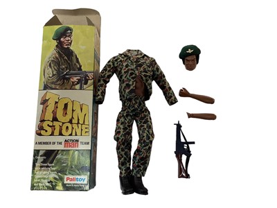 Lot 290 - Palitoy Action Man Tom Stone figure in original box (head separated, arms detached)