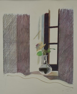 Lot 1422 - David Hockney (b. 1937) print, Le Nid du Duc, printed title and signature, 47cm x 39cm, in glazed frame