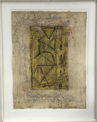 Lot 37 - Pierre Marie Brisson (b.1955) carborundum abstract print, signed