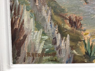 Lot 249 - R. Herring, oil on board, believed to be the River Alde, signed, 40 x50cm, framed