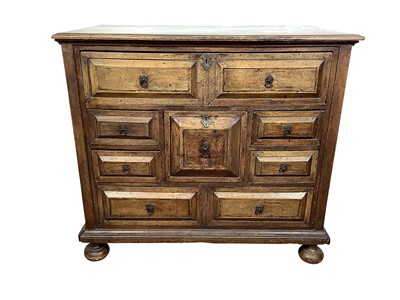 Lot 1359 - Rare late 17th century fruitwood chest of drawers