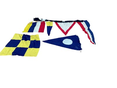 Lot 842 - Collection of thirty Navy signalling flags and pennants (30)