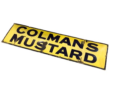 Lot 103 - Original 'Colman's Mustard' enamel sign, 41cm x 158cm