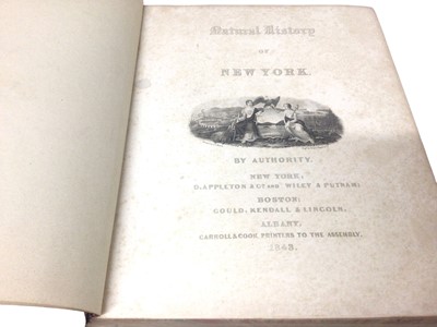Lot 1164 - James E. De Kay - Zoology of New York, or the New-York fauna, Part II Birds, Albany 1844, 141 hand-coloured engraved plates, early half calf binding with tooled gilt spine
