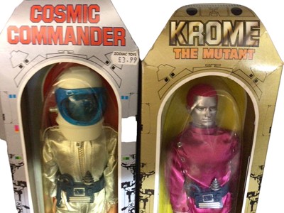 Lot 314 - Zodiac Toys 12" Tommy Gunn action figures including Cosmic Commander No. A1NC 005, Krome the Mutant No. A1NC 007 & Caidoz the Alien No.A1NC 006 (x2), (4 total)