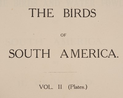 Lot 1179 - Wyndham W. Knatchbull-Hugessen Brabourne and Charles Chubb - The Birds of South America, 2 vol., 38 hand-coloured lithographed plates by Henrik Grönvold, 1912-17, good modern rebinding retaining or...