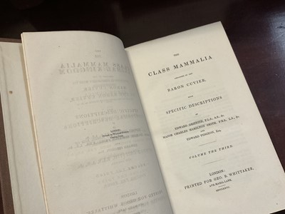 Lot 1171 - Georges Cuvier - The Animal Kingdom, pub. London: George B. Whittaker, Vols 1-8,1827-1829, extensive hand coloured plates, cloth binding