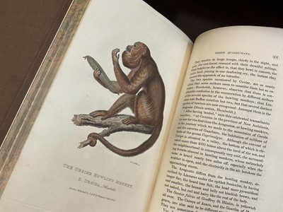 Lot 1171 - Georges Cuvier - The Animal Kingdom, pub. London: George B. Whittaker, Vols 1-8,1827-1829, extensive hand coloured plates, cloth binding