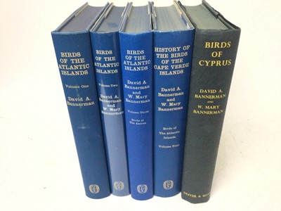 Lot 1172 - David Armitage Bannerman & W. Mary Bannerman - Birds of The Atlantic Islands, illustrated in colour by D.M. Reid-Henry and P.A. Clancey, published Oliver & Boyd, 1963-1968 first edition in 4 volume...