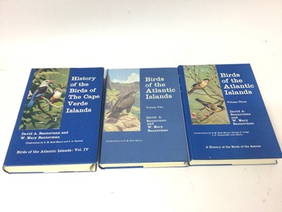 Lot 1172 - David Armitage Bannerman & W. Mary Bannerman - Birds of The Atlantic Islands, illustrated in colour by D.M. Reid-Henry and P.A. Clancey, published Oliver & Boyd, 1963-1968 first edition in 4 volume...