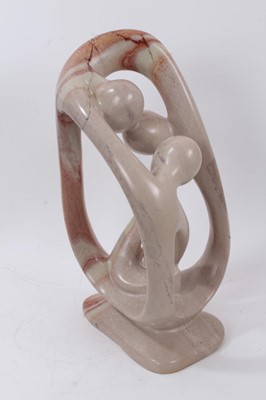 Lot 1064 - Contemporary carved and polished marble sculpture, The Three Graces