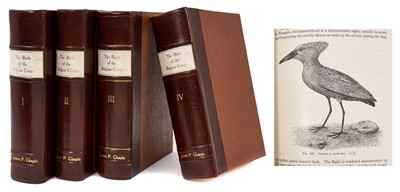 Lot 1174 - James P Chapin - The Birds of the Belgian Congo, 1st edition, 1932-54, 4 volumes, later quarter calf binding