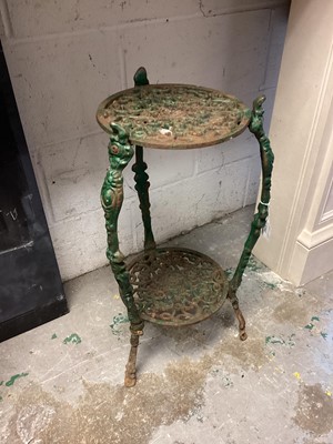 Lot 1382 - Cast iron kettle stand