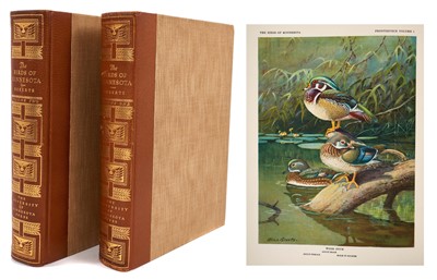 Lot 1166 - Thomas S. Roberts - The Birds of Minnesota, 2 Vols. University of Minnesota, 1932 first edition, in decorative bindings