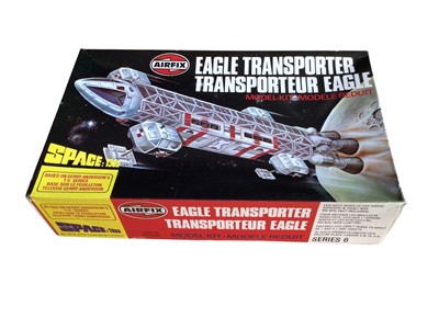 Lot 240 - Airfix Series 6 Eagle Transporter No.06174-8 (contents sealed), boxed & Snap n Glue Angel Interceptor No.02070-5, box sealed (2)