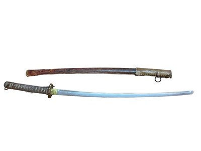 Lot 892 - Second World War Japanese N.C.O.'s Katana with regulation mounts.