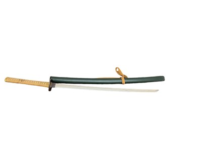 Lot 893 - Fine 18th century Japanese Katana, the blade 69.5cm in length. The blade and original scabbard have been previously restored in Japan