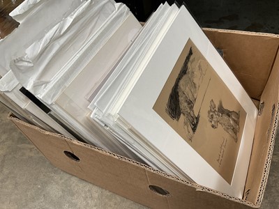 Lot 177 - Collection of mounted etchings and prints