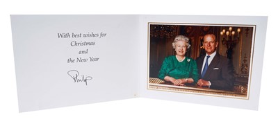 Lot 12 - H.R.H. Prince Philip The Duke of Edinburgh signed 1980s Christmas card