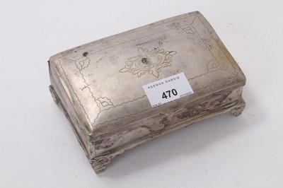 Lot 470 - Middle Eastern silver cigarette box