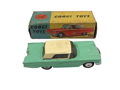 Lot 1806 - Corgi Chevrolet Corvair No. 229, Ford Thunderbird No. 214, Plymouth Sports Suburban Station Wagon No. 219, Chevrolet Sting Ray No. 310 all boxed (4)
