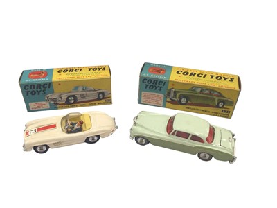 Lot 1808 - Corgi Oldsmobile Super 88 No. 235, Bentley Continental Sports No. 224, Mercedes Benz 300 SL Open Roadstar No. 305S, Jaguar Mark X No. 238 all boxed (4)