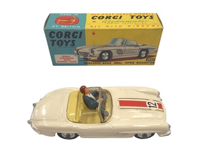 Lot 1808 - Corgi Oldsmobile Super 88 No. 235, Bentley Continental Sports No. 224, Mercedes Benz 300 SL Open Roadstar No. 305S, Jaguar Mark X No. 238 all boxed (4)