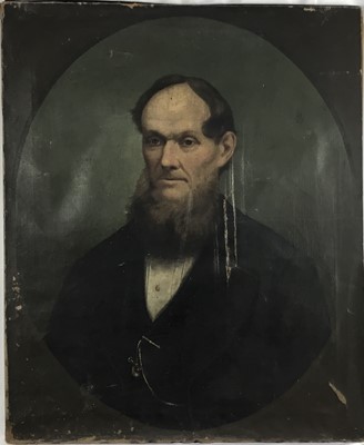 Lot 190 - Late 19th century American School, oil on canvas Portrait of a Gentleman, 78cm x 64cm, unframed