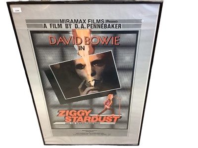Lot 140 - David Bowie in Ziggy Stardust and the Spiders from Mars, framed poster
