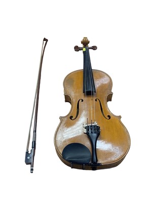 Lot 2216 - Viola by V H Bradnam, Upminster, cased with bow