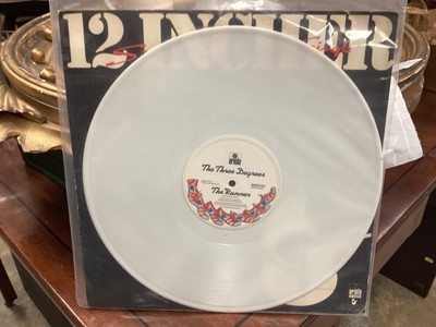 Lot 697 - Box of vinyl records - LPs, 12 inch and 7 inch including Blondie, Toni Basil, Donna Summer, Sparks, Kylie Minogue, Abba and Tracey Ullman, includes colour vinyls