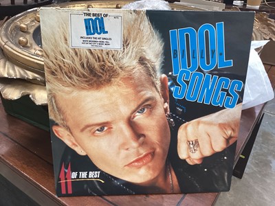 Lot 697 - Box of vinyl records - LPs, 12 inch and 7 inch including Blondie, Toni Basil, Donna Summer, Sparks, Kylie Minogue, Abba and Tracey Ullman, includes colour vinyls