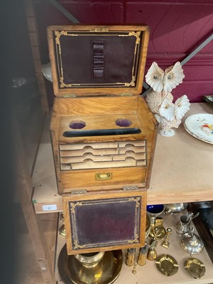 Lot 789 - Victorian walnut stationary box