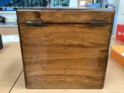 Lot 789 - Victorian walnut stationary box