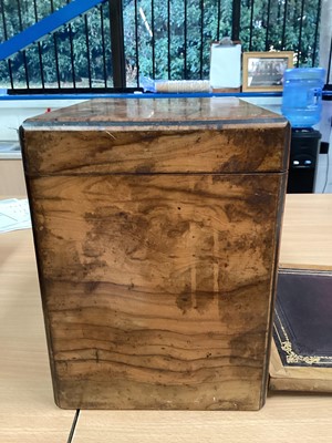 Lot 789 - Victorian walnut stationary box